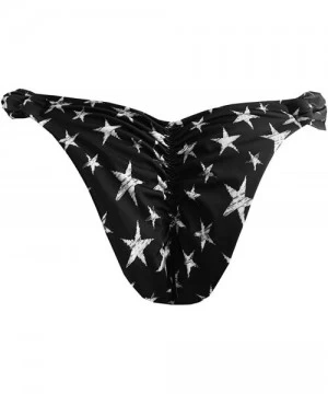 Bottoms Black Dawn Stars Brazilian Classic Side Scrunch Bikini Bottom - C9190NGONG6