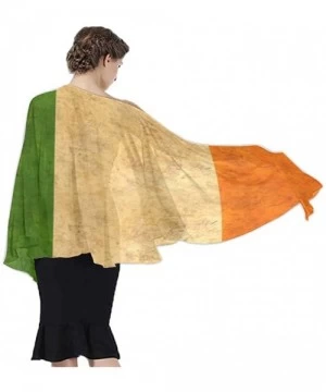 Cover-Ups Women Chiffon Scarf Sunscreen Shawl Wrap Swimsuit Cover Up Beach Sarongs - Vintage Aged Irish Flag - CE19C6ND2QD