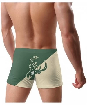 Briefs Men's Basketball Team Quick Dry Swimwear Boxer Swim Surf Boxer Shorts Swimsuits with Adjustable Drawstring - Milwaukee...