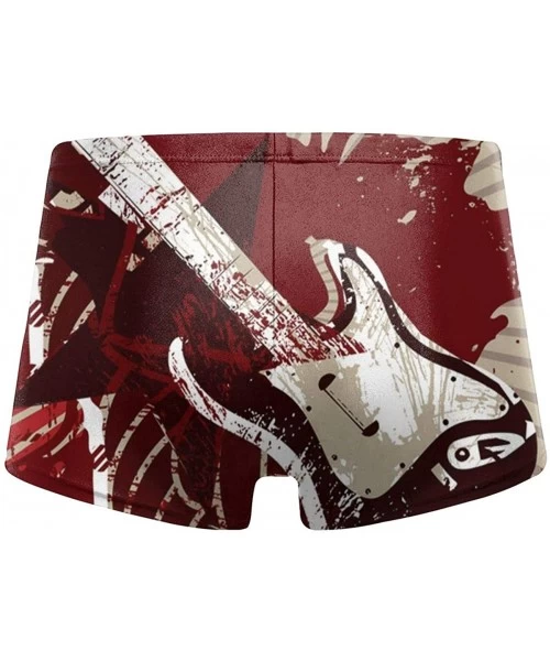 Briefs Men's Swimwear Swim Trunks Sound Artwork Boxer Brief Quick Dry Swimsuits Board Shorts - Rock Guitar - CG19976GK6C