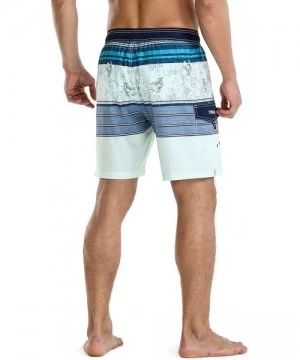 Trunks Men's Quick Dry Soft Relaxed Fit Drawstring Swim Trunks - Green-241 - C8194027N3G