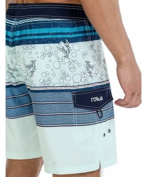 Trunks Men's Quick Dry Soft Relaxed Fit Drawstring Swim Trunks - Green-241 - C8194027N3G