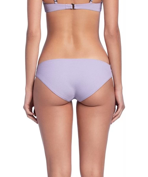 Tankinis Women's Sublime Reversible Hipster Cut Bikini Bottom Swimsuit - Lavender Purple Pique/Lavender Flower - CG18OXK6LDW