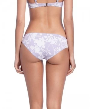 Tankinis Women's Sublime Reversible Hipster Cut Bikini Bottom Swimsuit - Lavender Purple Pique/Lavender Flower - CG18OXK6LDW