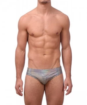 Briefs Mens New Hot Print Body Bikini Swimsuit - Black Pyramid - CR12NTWSR7Z