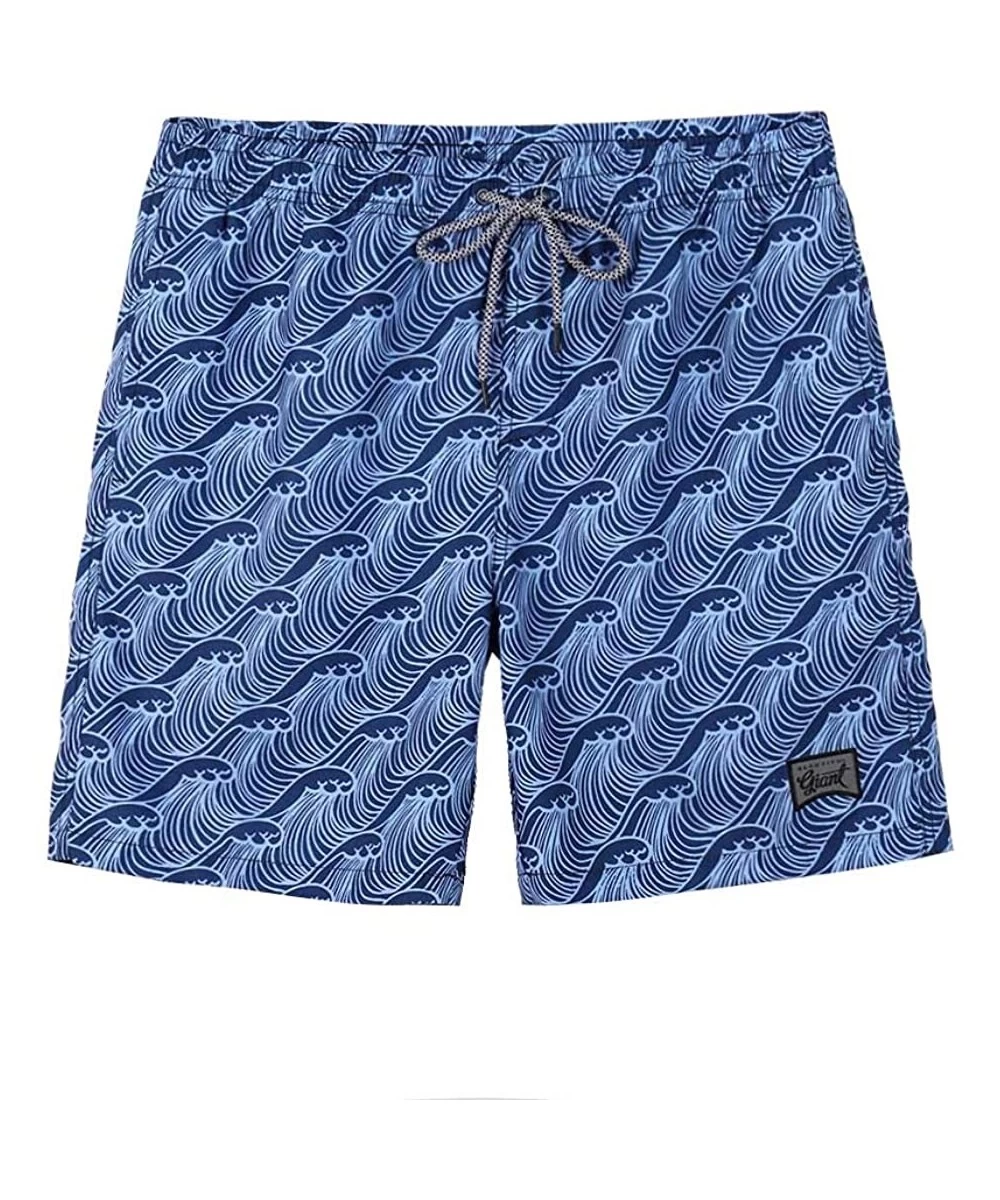 Board Shorts Men's Swim Trunks Quick Dry Beach Shorts with Mesh Lining - Spindrift-navy - C618WE87QHR