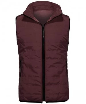 Racing Mens Vest Jacket Winter Warm Waistcoat Lightweight Zipper Sleeveless Water-Resistant Packable Puffer Down Coat - Wine ...