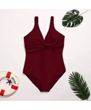 Racing Women's Athletic Training One Piece Tankini Swimsuit Racerback Push Up Swimwear Ruch Long Torso Bathing Suit Wine Red ...