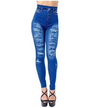 Tankinis 2020 Fashion Leggings for Women High Waist Print Jeggings Womens Juniors Classic Imitate Denim Skinny Jeans Blue 4 -...