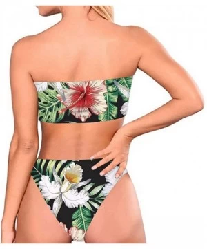 Sets Women's Sexy Bikini Swimsuit Tropical Floral Print Swimwear - Z2 - C518RMUE8U5