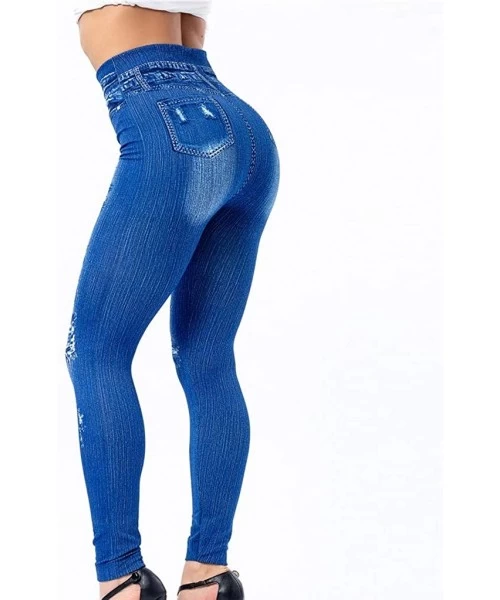 Tankinis 2020 Fashion Leggings for Women High Waist Print Jeggings Womens Juniors Classic Imitate Denim Skinny Jeans Blue 4 -...