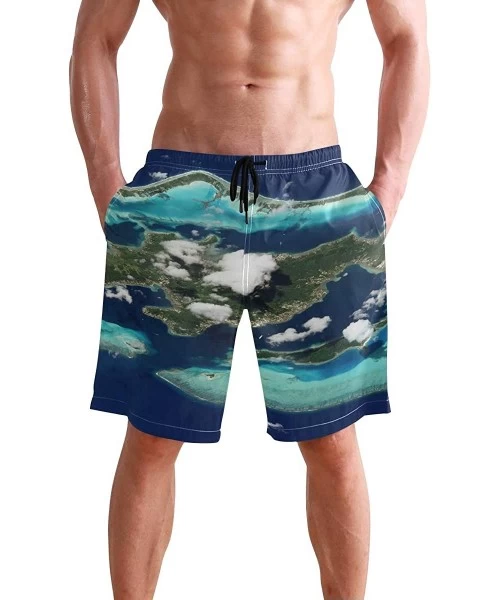 Board Shorts Men's Swim Trunks African American Women with Purple Hair Quick Dry Beach Board Shorts with Pockets - Bora Volca...