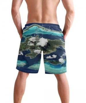 Board Shorts Men's Swim Trunks African American Women with Purple Hair Quick Dry Beach Board Shorts with Pockets - Bora Volca...