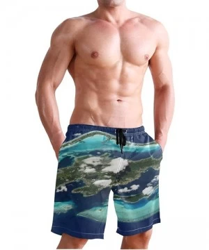 Board Shorts Men's Swim Trunks African American Women with Purple Hair Quick Dry Beach Board Shorts with Pockets - Bora Volca...