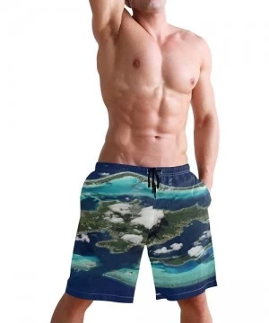 Board Shorts Men's Swim Trunks African American Women with Purple Hair Quick Dry Beach Board Shorts with Pockets - Bora Volca...