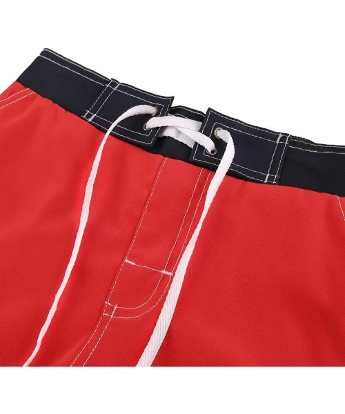 Board Shorts Women Quick Dry Swimwear Trunks Sports Board Shorts with Soft Briefs Inner Lining - Red - CN18TO3RW8X