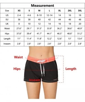 Board Shorts Women Quick Dry Swimwear Trunks Sports Board Shorts with Soft Briefs Inner Lining - Red - CN18TO3RW8X