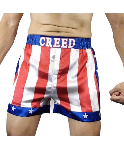 Board Shorts Creed Rocky Men's Apollo Johnson Movie Boxing American Flag Shorts Trunks Boxers - CF12JOEC2G9