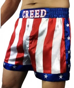 Board Shorts Creed Rocky Men's Apollo Johnson Movie Boxing American Flag Shorts Trunks Boxers - CF12JOEC2G9