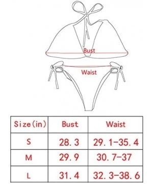 Sets Women Fashion Sequins Cotton Bikini Tankini Two Piece Swimsuit Set Tie-up Swimwear - Pink+brown - C918QNCQO37