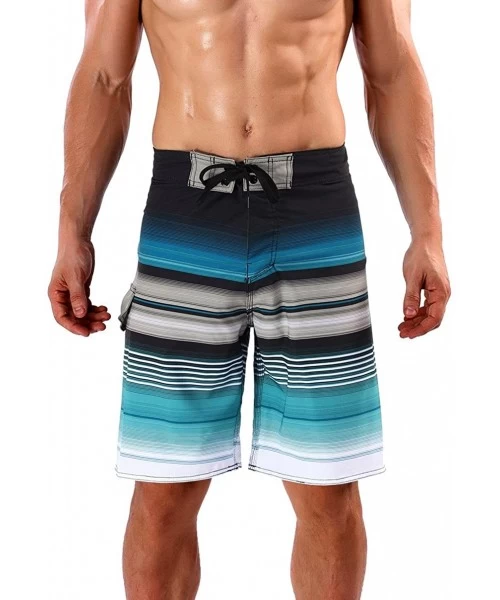 Board Shorts Men's Stripe Boardshort - Stripe Blue - CY18E37UA54