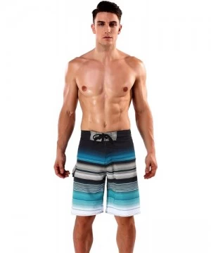 Board Shorts Men's Stripe Boardshort - Stripe Blue - CY18E37UA54