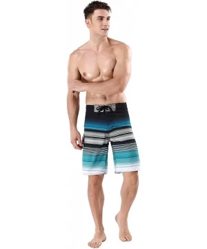 Board Shorts Men's Stripe Boardshort - Stripe Blue - CY18E37UA54