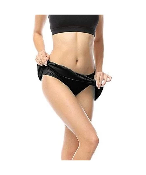 Tankinis Swim Skirt - Ruched Bikini Bottom Bathing Suit for Women - Black - CO18HCW69OI