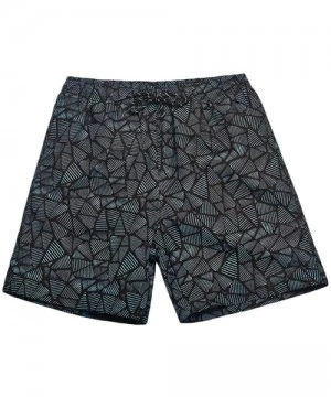 Trunks Men Swim Trunk with Mesh Lining Print Bathing Suit - Geometric - C118WKD6EZI