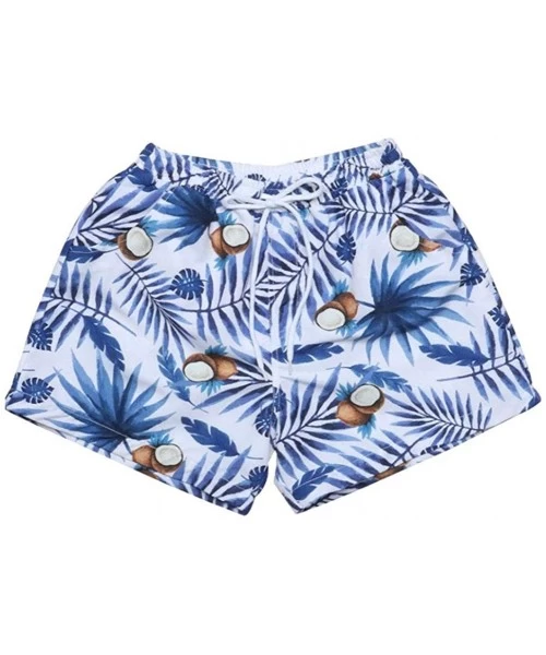 Racing Blue Coconut and Leaves Matching Swimsuit for Family- Mommy and Me- Dad and Son Beach Bathing Suits - Girls - CA195326AU7