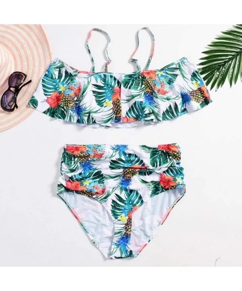 Sets Womens One Shoulder Swimsuits High Waisted Bikini Two Piece Bathing Suits Swimwear - Two Piece Figure 1 - C918QOH3DK5