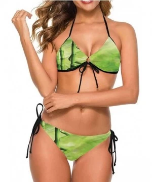 Bottoms Bathing Suit Green- Abstract Seaweed Nature for Beach/Hiking Activities - Multi 06-two-piece Swimsuit - C719E7C0EUA