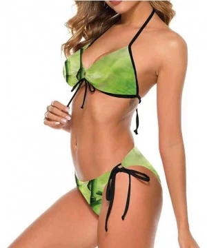 Bottoms Bathing Suit Green- Abstract Seaweed Nature for Beach/Hiking Activities - Multi 06-two-piece Swimsuit - C719E7C0EUA