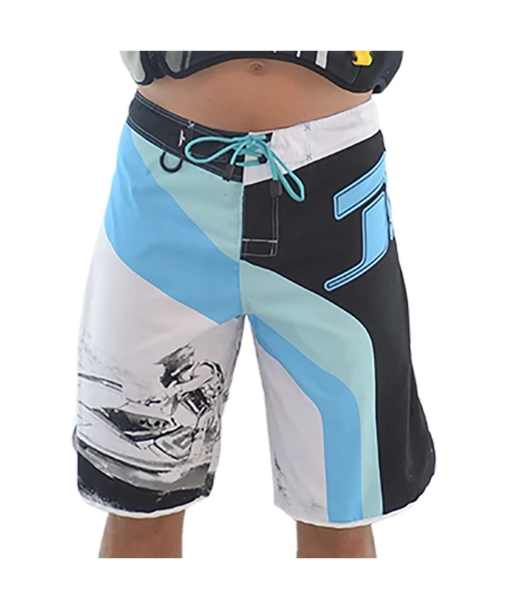 Board Shorts Jet Ski Men's Board Shorts Roadies Sitdown Rider Image | PWC Jetski Ride & Race Apparel - Blue - C2187Y93CTR