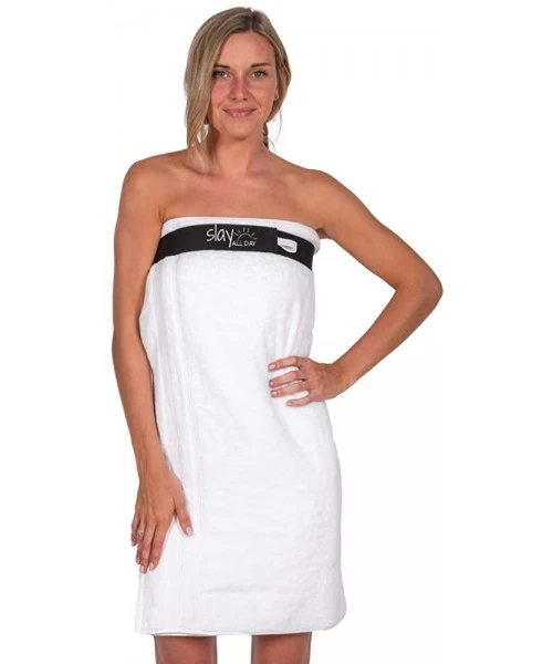 Cover-Ups Towel Band - Elastic Band Wraps Around Any Home- Dorm- Travel- Gym and Beach Towel - Black - Slay All Day - CN18K6Q...