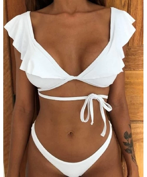 Sets Women's Strappy Swimwear High Waist Thong 2PCS Bikini Sets Swimsuit - Color04 - CZ18QEMH5N4