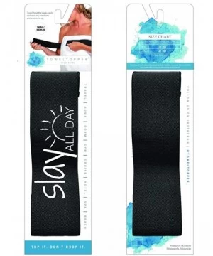 Cover-Ups Towel Band - Elastic Band Wraps Around Any Home- Dorm- Travel- Gym and Beach Towel - Black - Slay All Day - CN18K6Q...