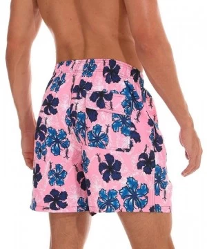 Board Shorts Men Swim Trunks Quick Dry Beach Shorts with Adjustable Waistband Swimwear - Flower - C218NM7Z0Z2