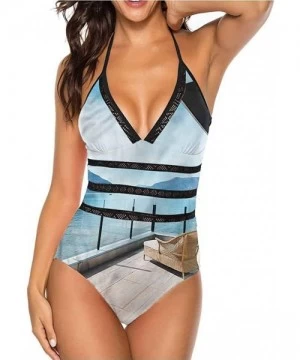 Tops High Cut Bikini Set Swimsuit Diagonal Checks Pattern Adjustable to Fit Anyone - Multi 25 - C419C29WA9N