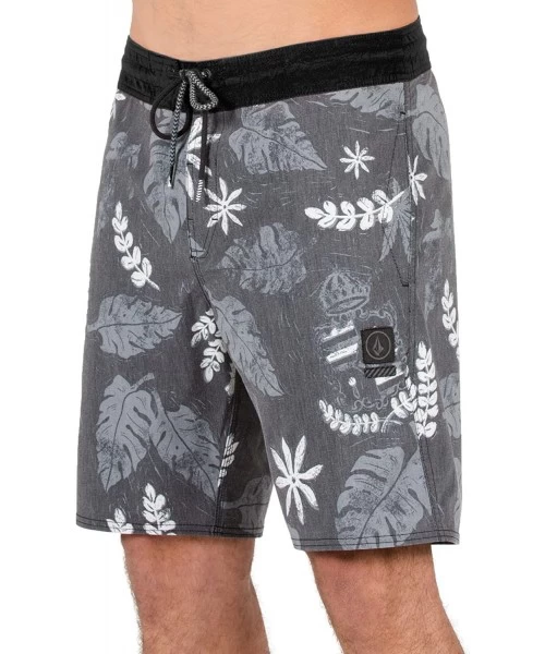 Board Shorts Men's Monsta Bud 19" Boardshort - Black - C317Y264NQT