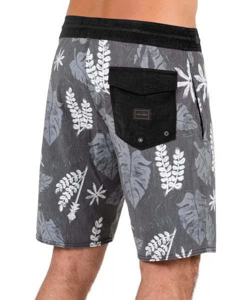 Board Shorts Men's Monsta Bud 19" Boardshort - Black - C317Y264NQT