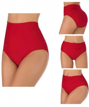 Bottoms 2020 Waisted Swimsuit Bottoms for Women Sale Bikini Bottoms Tummy Control Swimsuit Ruched Tankini Briefs - CM194TR5TN4