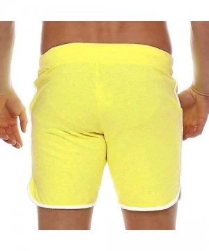 Board Shorts Men's Swimwear Running Surfing Sports Beach Camouflage Shorts Trunks Board Pants - 02 Yellow - CM18SNDI4XH