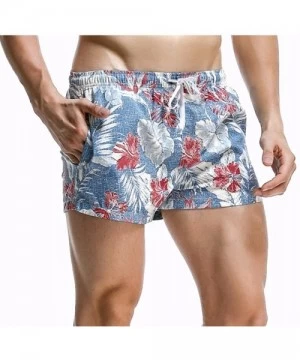 Racing Men Board Shorts Swim Beach Boxer Trunks Shorts Quick Drying Men's Swimwear Swimsuits Sports Running - Red Coconut Tre...