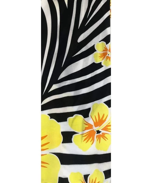 Cover-Ups Sarong Wrap from Bali Your Choice of Design Beach Cover Up - Hibiscus Yellow - CO196X0YM3H