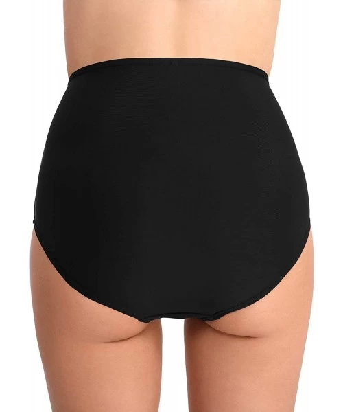 Bottoms Women's Bikini Bottom Shirred Widen Waistband Tankini Swim Brief Hipster Summer Sports Swim Shorts Brief Black No29 -...