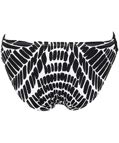 Tankinis Womens Animal Print Hipster Bikini Swim Bottom B/W S Black - CV18T8ESD3E