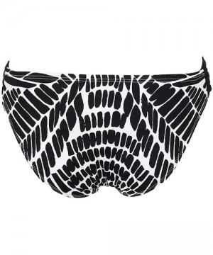 Tankinis Womens Animal Print Hipster Bikini Swim Bottom B/W S Black - CV18T8ESD3E