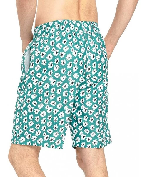 Trunks Mens Quick Dry Short Swim Trunks with Mesh Lining - Green 015 - CN18X7TRAS4