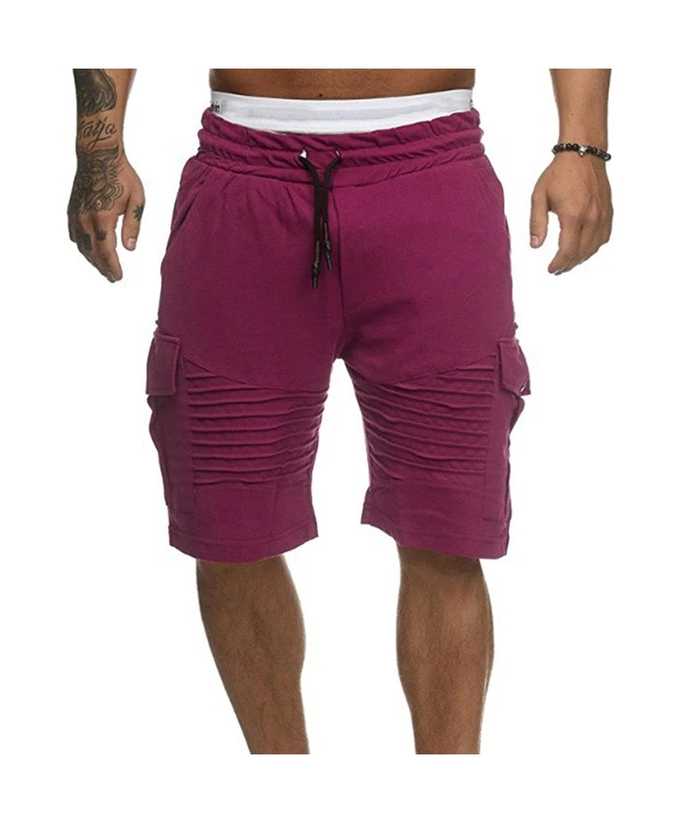 Board Shorts Men's Swimming Trunks Long Length Quick Dry Board Shorts Swim Shorts Boxer Briefs Swimwear Bathing Suits - Ared ...